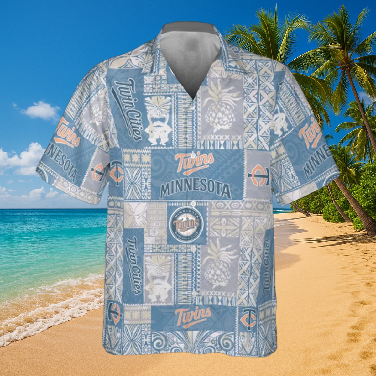 Minnesota Twins Palm Paradise Hawaiian Shirt – Tropical MLB Beach Fan Gear