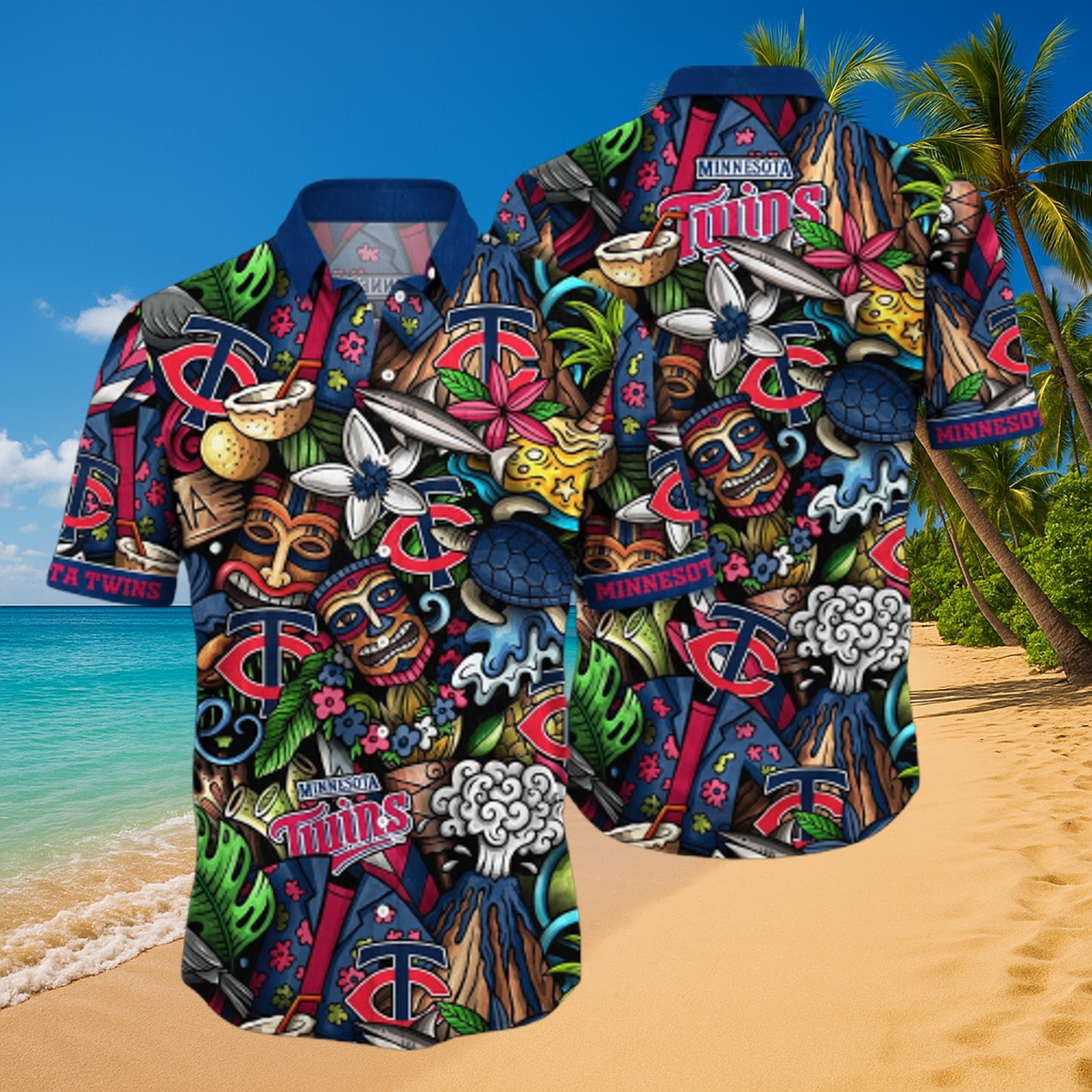Personalized Minnesota Twins MLB Tiki Heritage Hawaiian Shirt – Tropical Fan Beachwear Edition