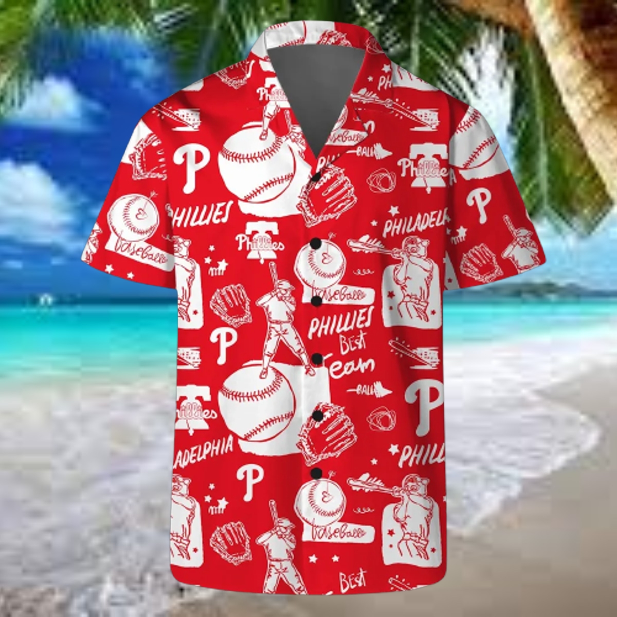 Philadelphia Phillies AllStar Doodle Hawaiian Shirt