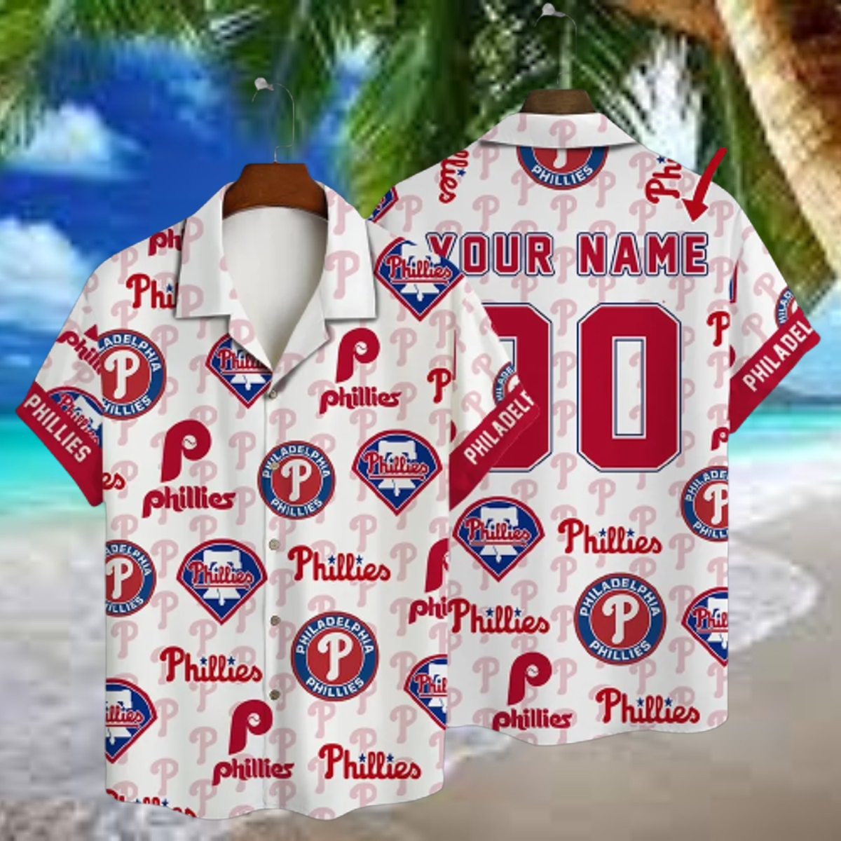 Philadelphia Phillies Custom Logo Hawaiian Shirt