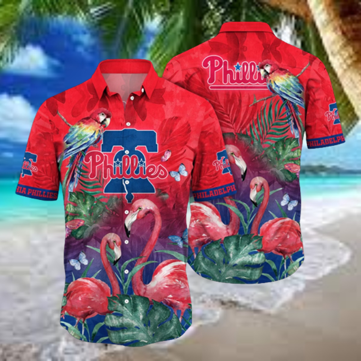 Philadelphia Phillies Flamingo Escape Hawaiian Shirt