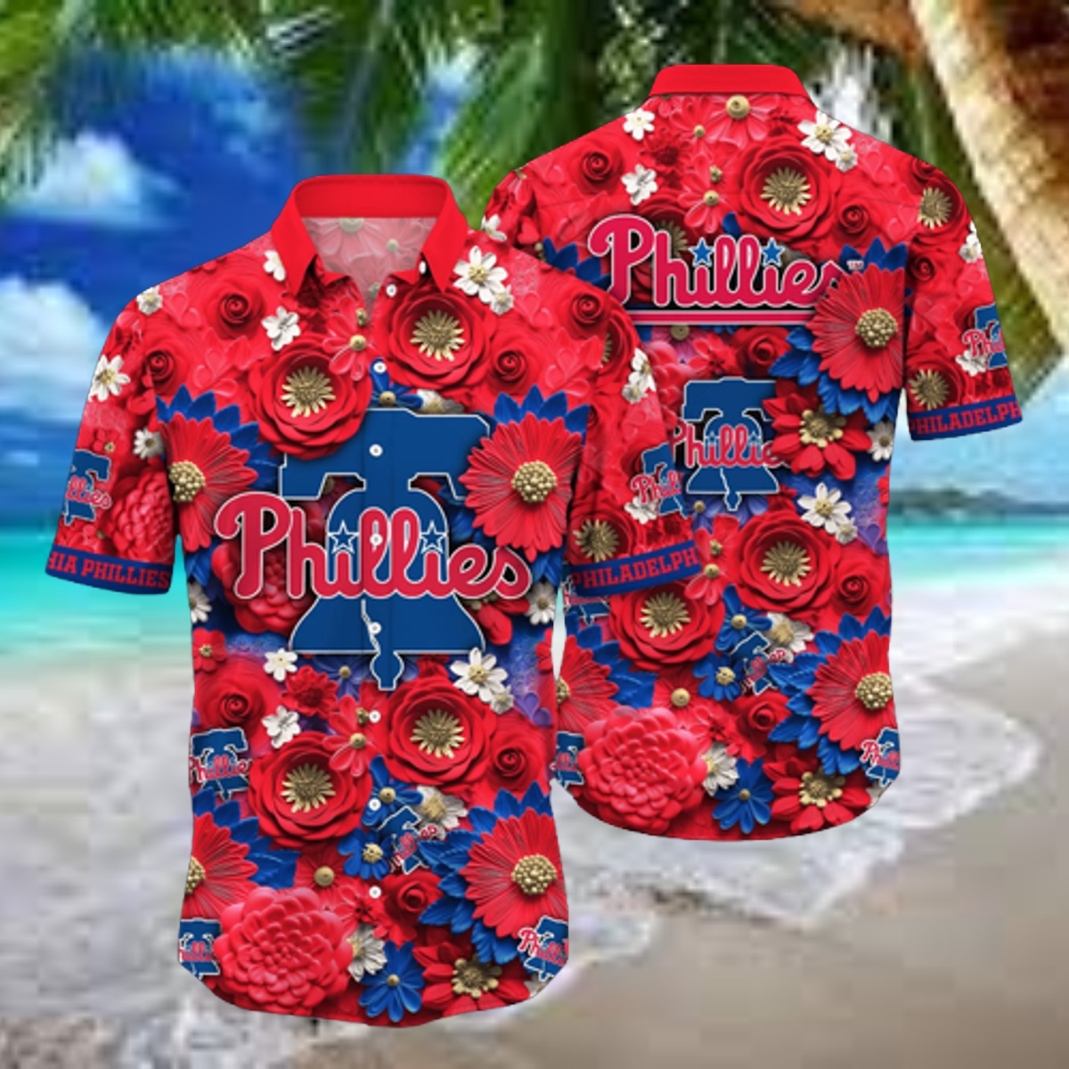 Philadelphia Phillies Floral Bloom Hawaiian Shirt