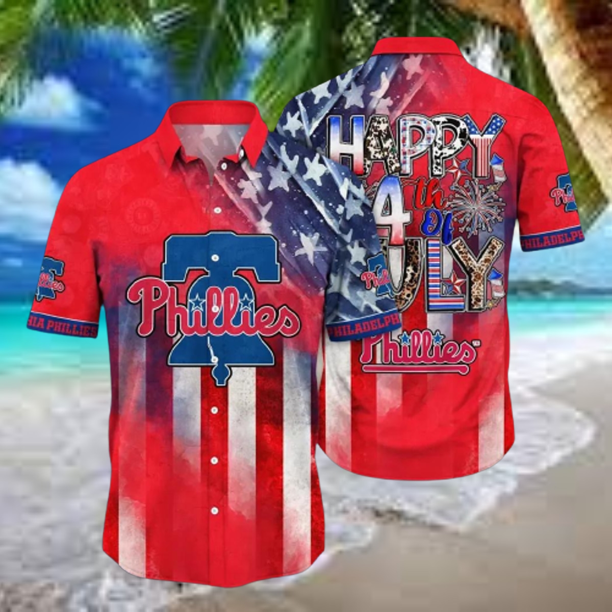 Philadelphia Phillies Fourth of July Celebration Hawaiian Shirt