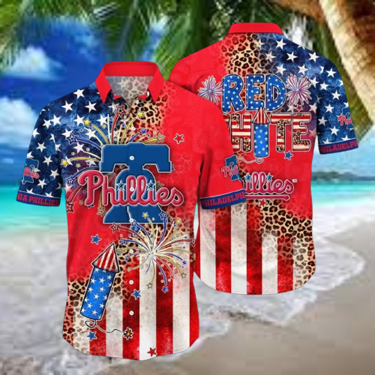 Philadelphia Phillies Patriotic Celebration Hawaiian Shirt