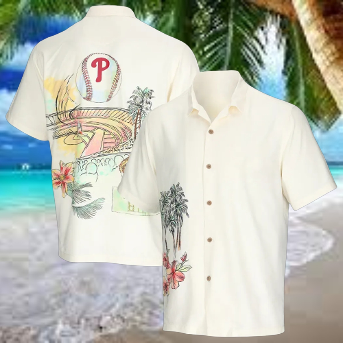 Philadelphia Phillies Stadium Scene Hawaiian Shirt