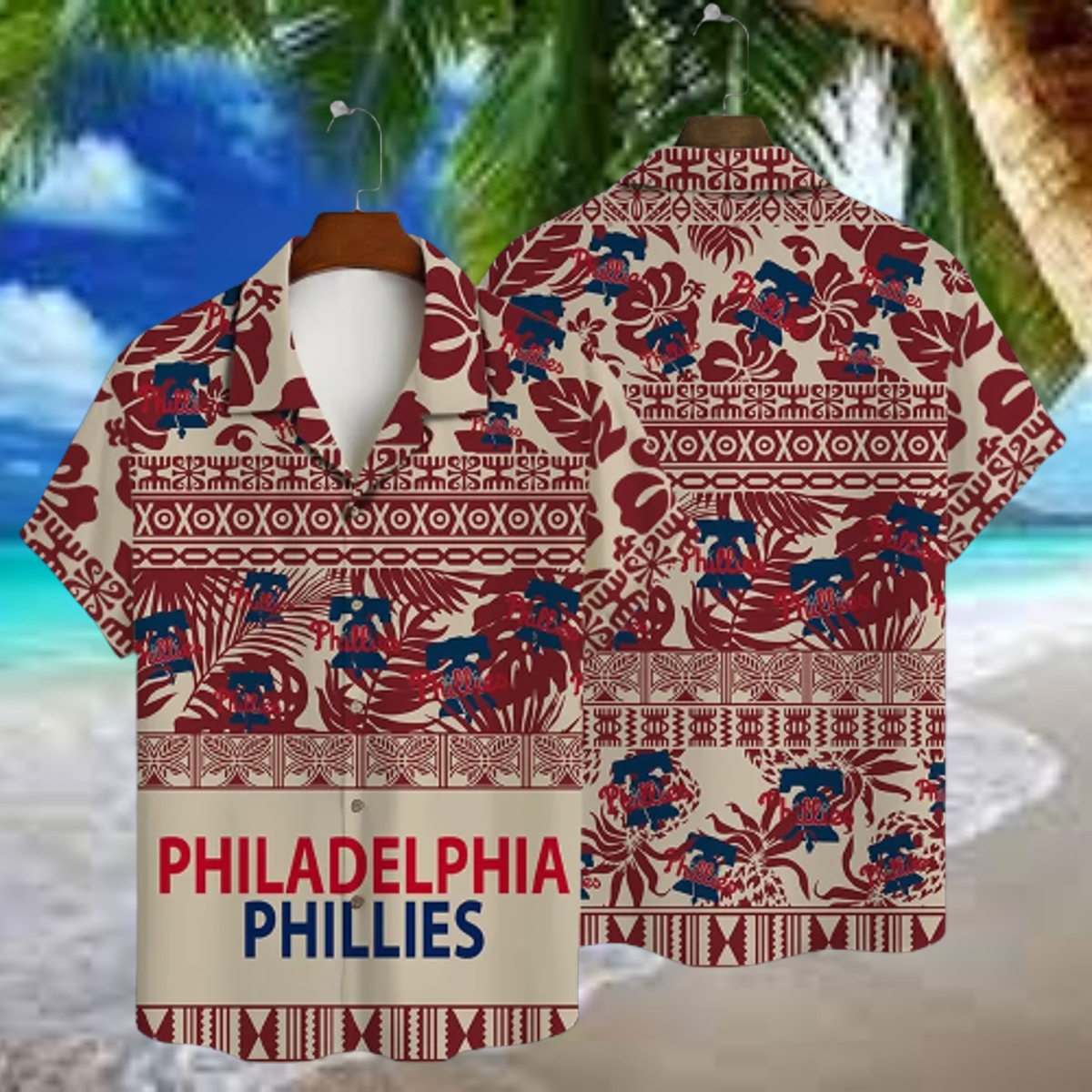 Philadelphia Phillies Tropical Floral Hawaiian Shirt