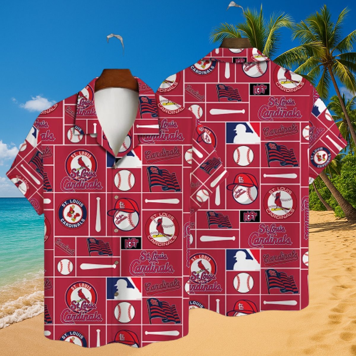 St. Louis Cardinals Baseball Blocks Hawaiian Shirt