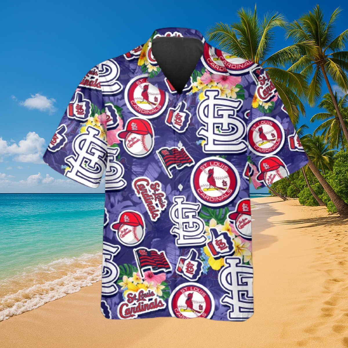 St. Louis Cardinals Floral Summer Hawaiian Shirt