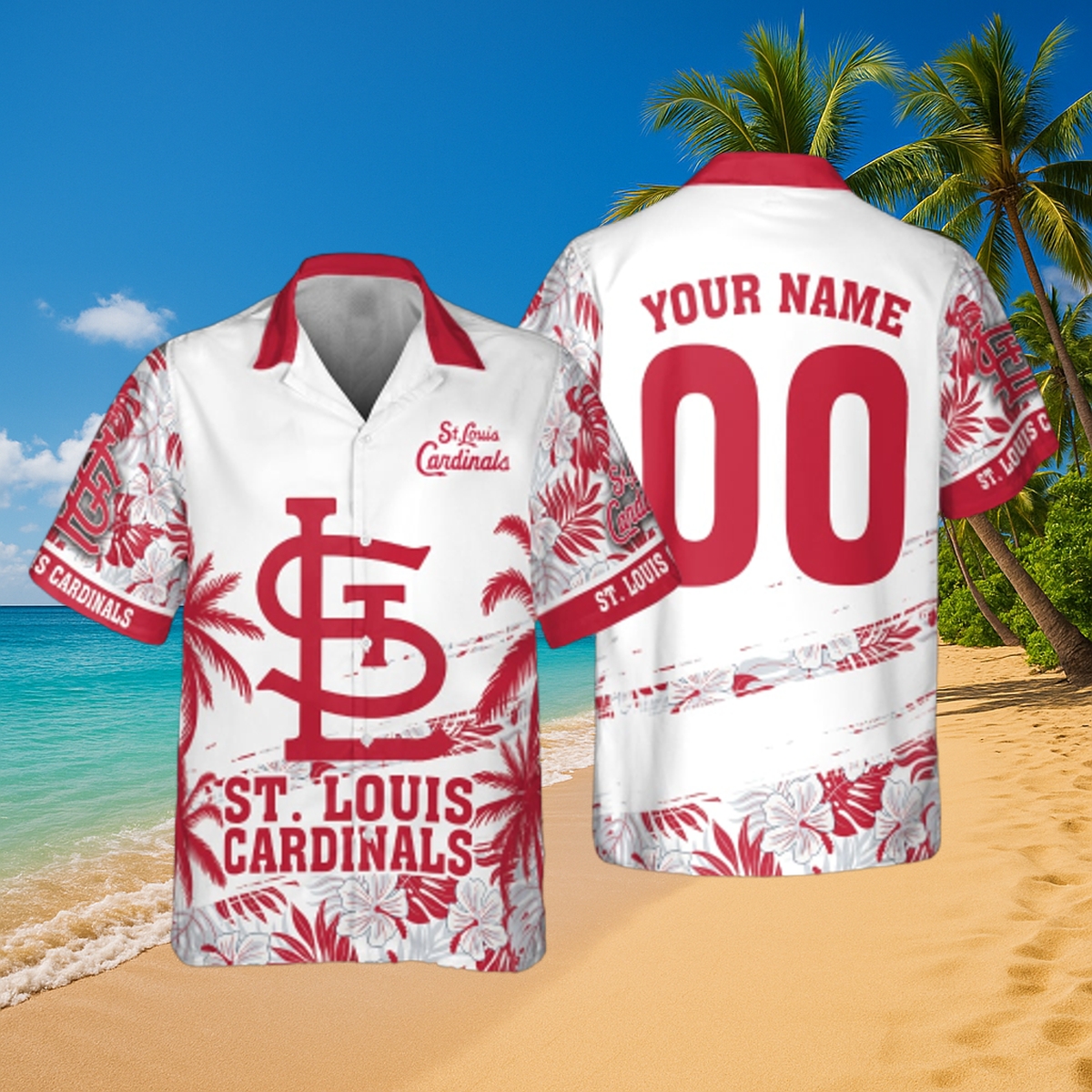 St. Louis Cardinals Personalized Tropical Hawaiian Shirt