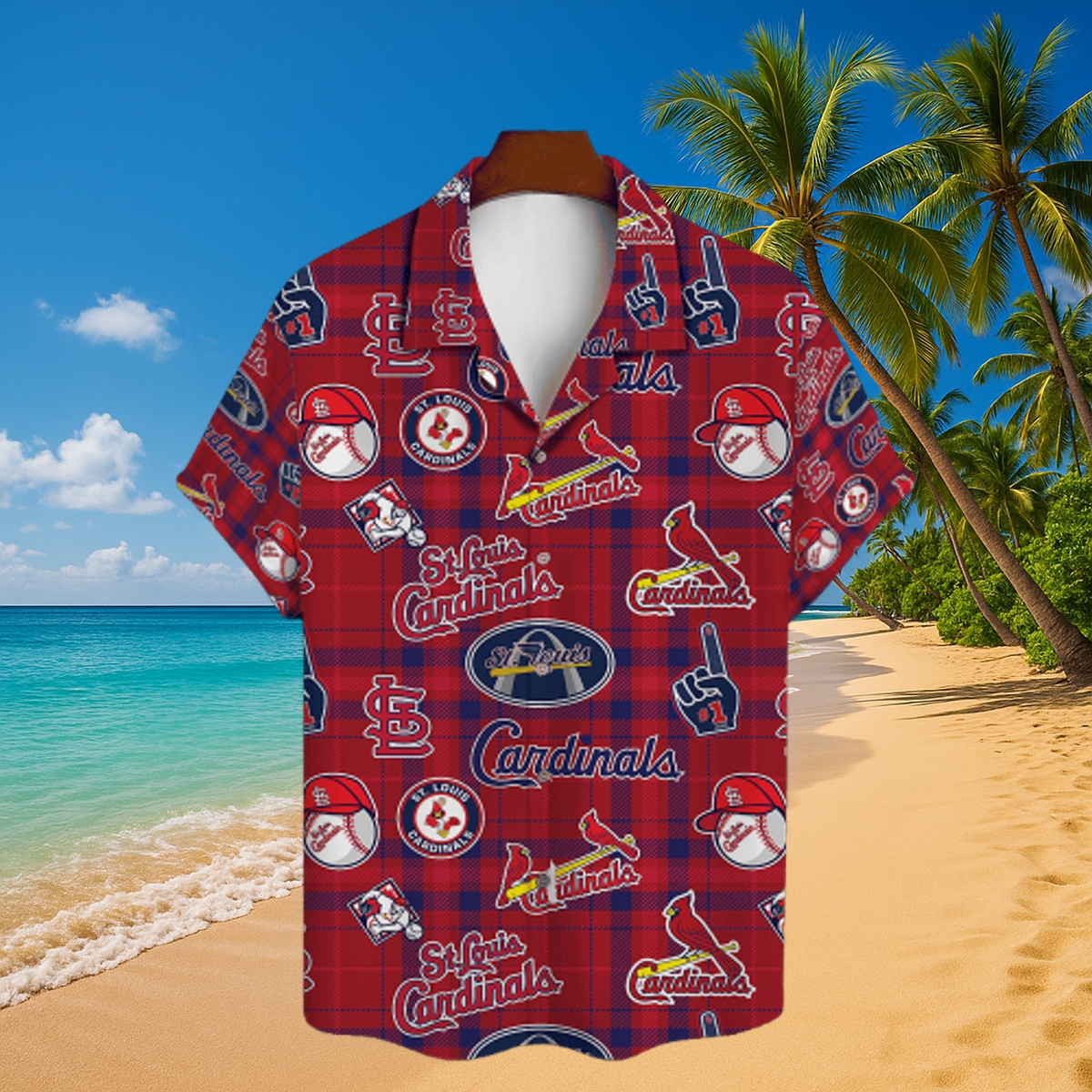 St. Louis Cardinals Plaid Pride Hawaiian Shirt
