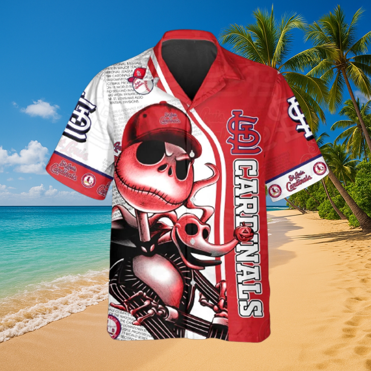 St. Louis Cardinals Skeleton Swagger Hawaiian Shirt