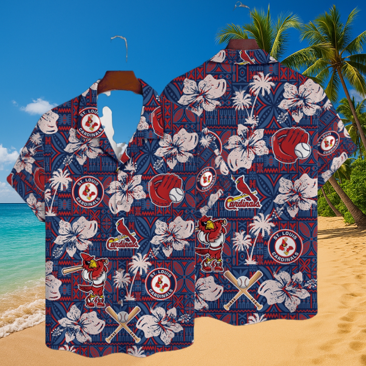 St. Louis Cardinals Tropical Ballpark Hawaiian Shirt