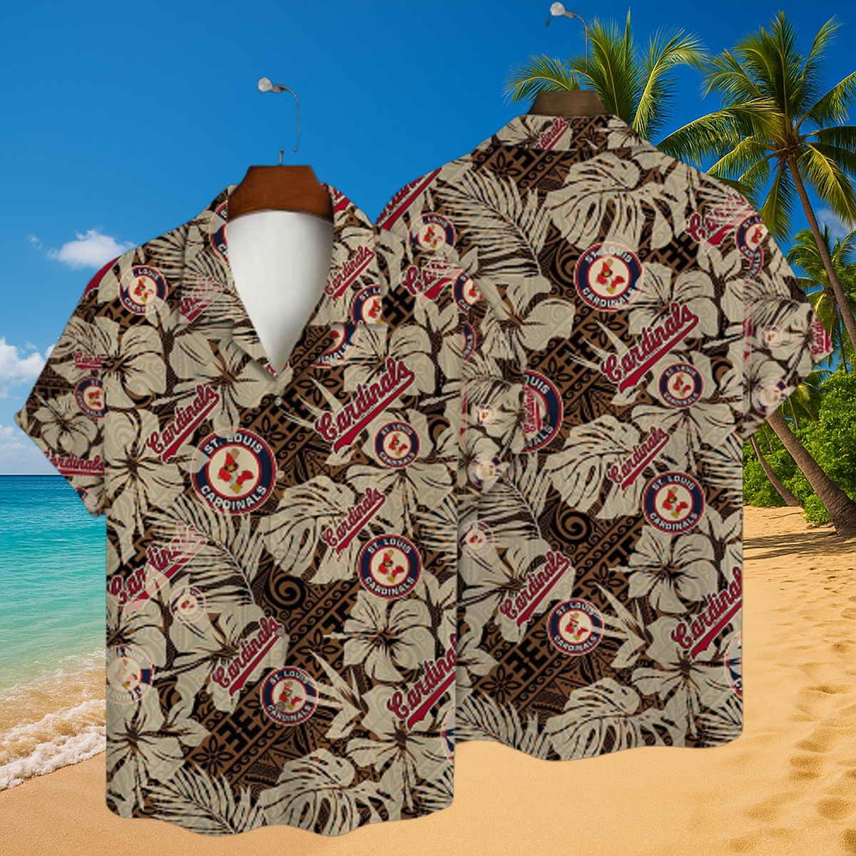 St. Louis Cardinals Tropical Tribal Hawaiian Shirt
