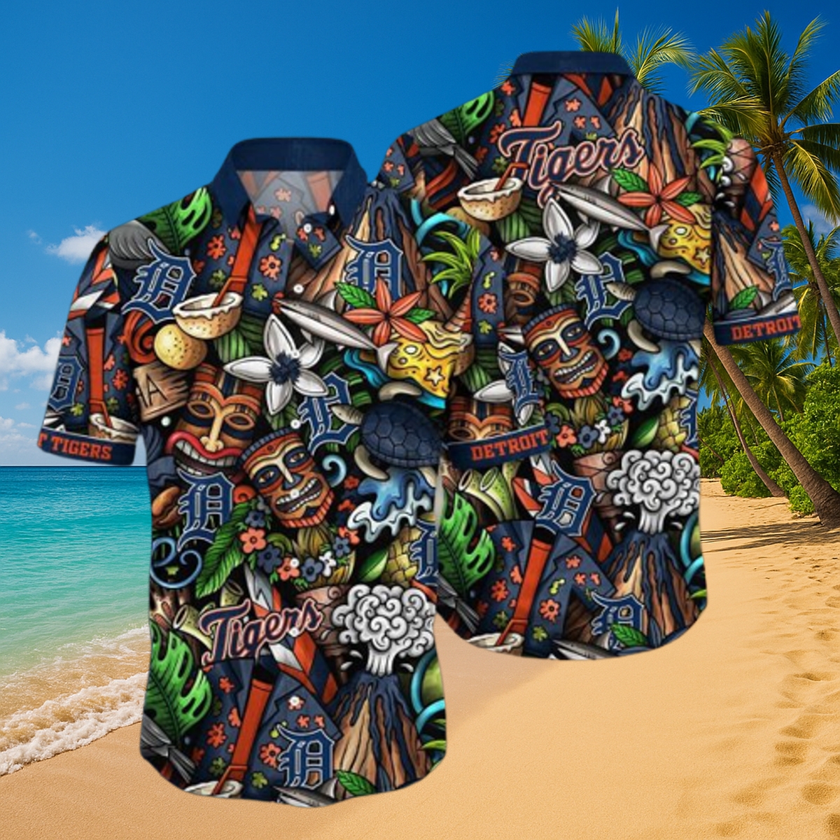 Detroit Tigers Tropical Hawaiian Shirt – All-Over Print Unisex MLB Fan Apparel