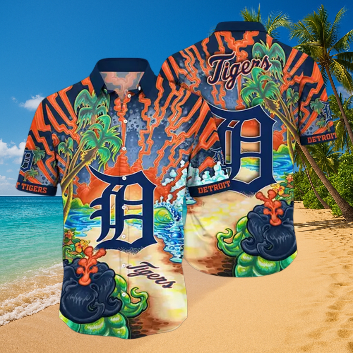 Detroit Tigers Psychedelic Hawaiian Shirt – MLB All-Over Print