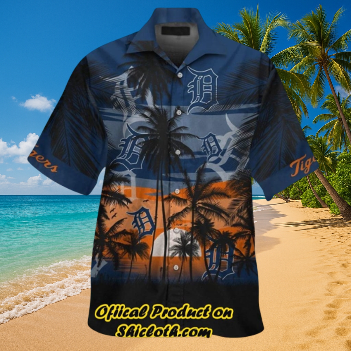 Detroit Tigers Sunset Palm Hawaiian Shirt – MLB All-Over Print