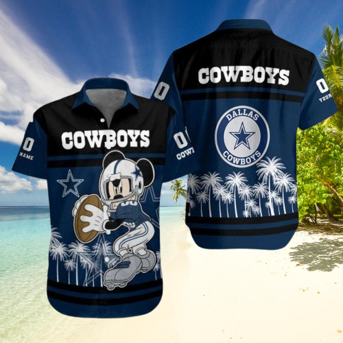 Tropical Touchdown Mickey Dallas Cowboys Hawaiian Shirt