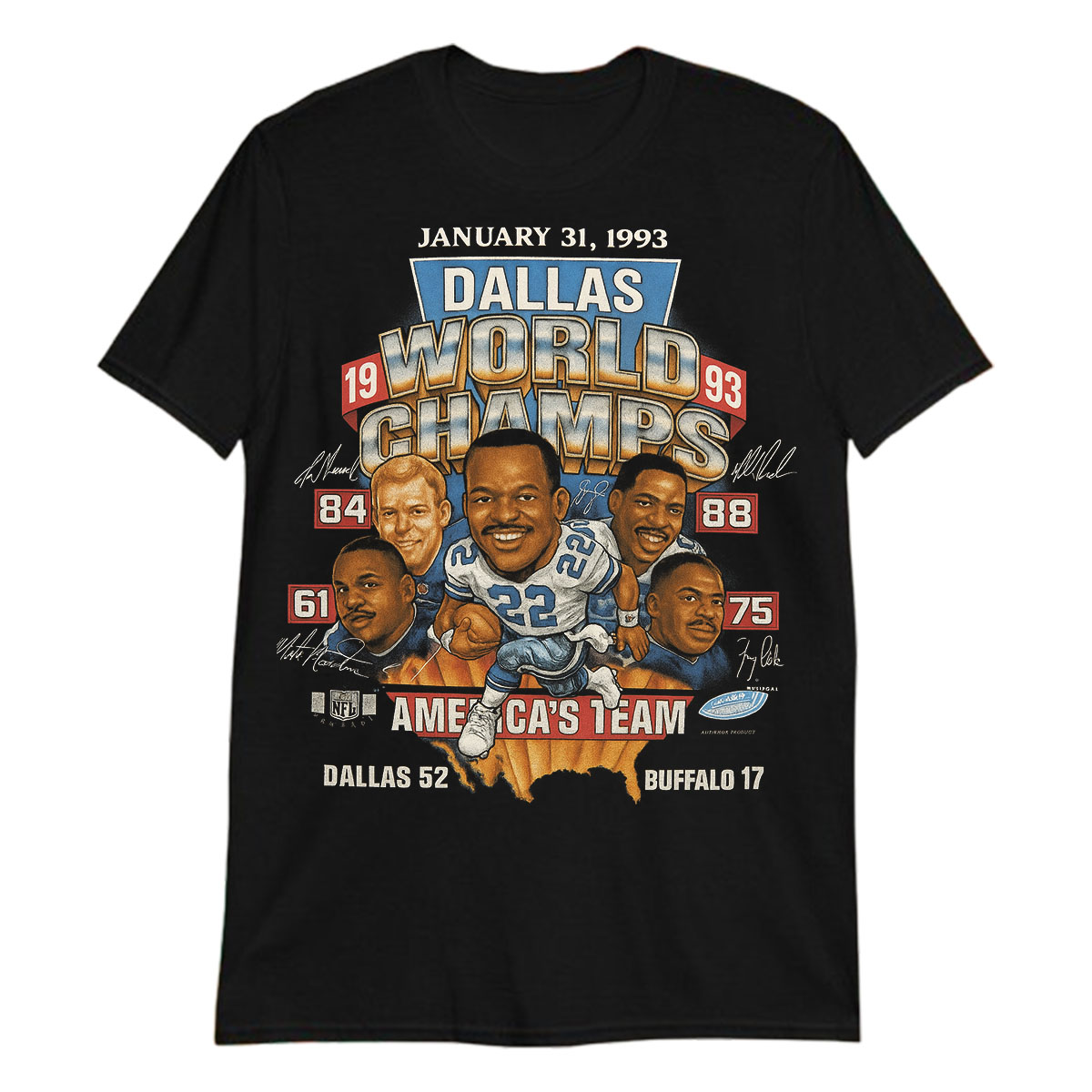 Vintage Dallas Cowboys World Champs 1993 Stadium Stars Shirt