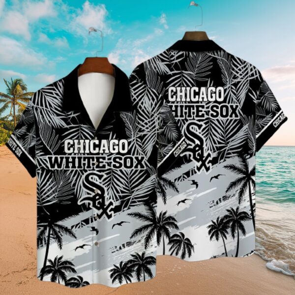 Chicago White Sox Black & White Tropical Fade Shirt