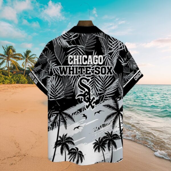 Chicago White Sox Black & White Tropical Fade Shirt - Image 3