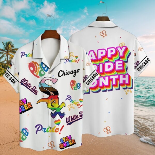 Chicago White Sox MLB Pride Rainbow Aloha Shirt