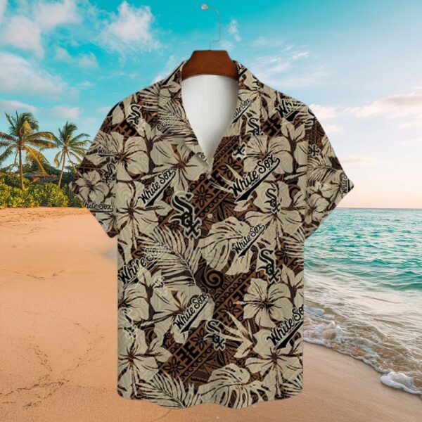 Chicago White Sox MLB Tropical Geo Floral Aloha Shirt