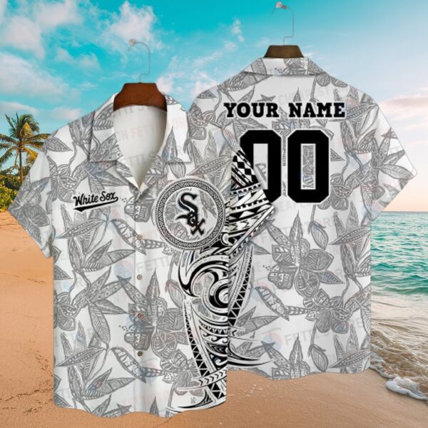 Chicago White Sox Tribal Floral Pattern Aloha Shirt