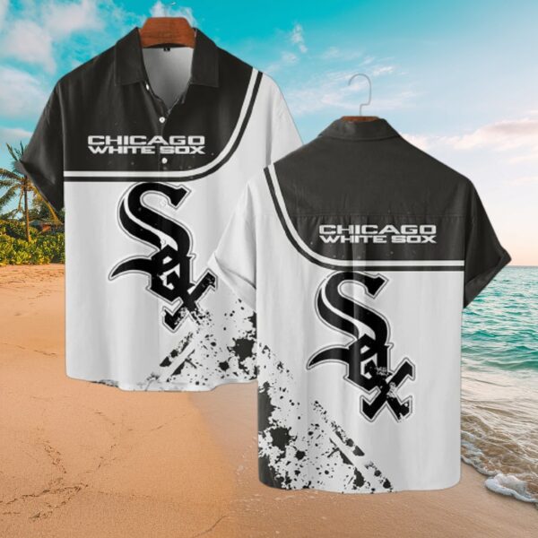 Chicago White Sox Tropical Distressed Logo Hawaiian Shirt