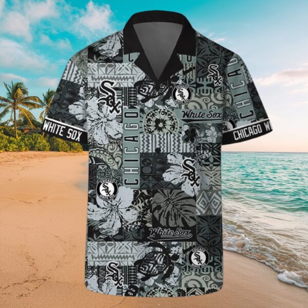 Chicago White Sox Vintage Patchwork Aloha Shirt - Image 3