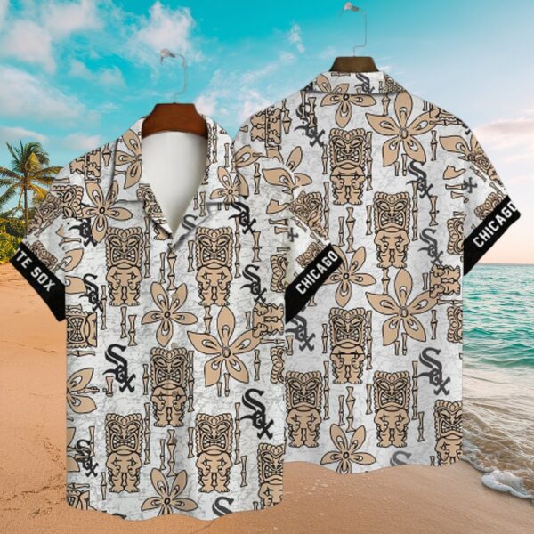 Men's Chicago White Sox Tropical Tiki MLB Aloha Shirt
