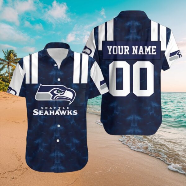 Personalized Seattle Seahawks Tropical Jersey Style Shirt