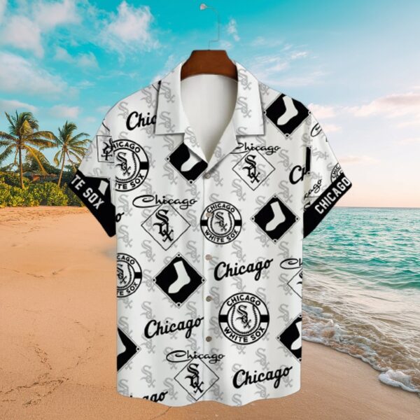 Personalized White Sox Tropical Button-Up MLB