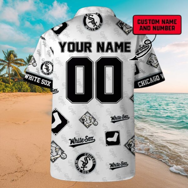 White Sox Custom Name # Tropical Fan Shirt - MLB - Image 4