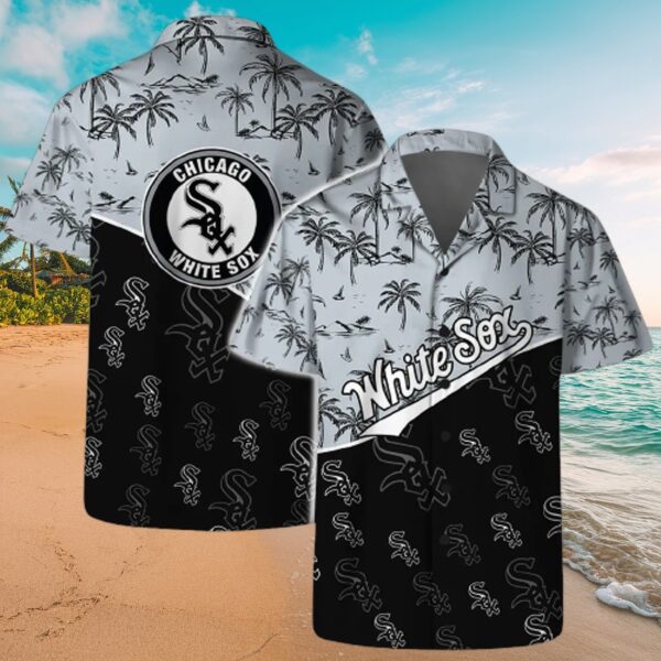 White Sox Tropical Palm Button-Up Shirt - MLB Aloha