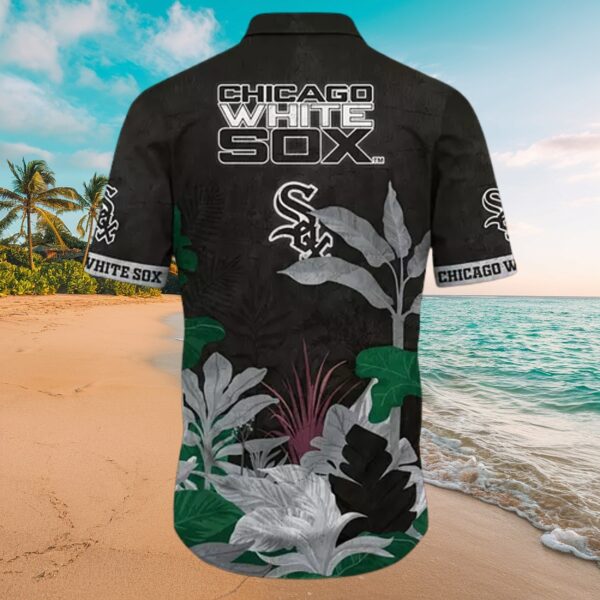 White Sox Tropical Print Hawaiian Shirt - MLB Fan Gear - Image 3