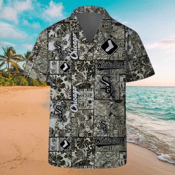White Sox Vintage Floral Aloha Shirt & Shorts Set - Image 3