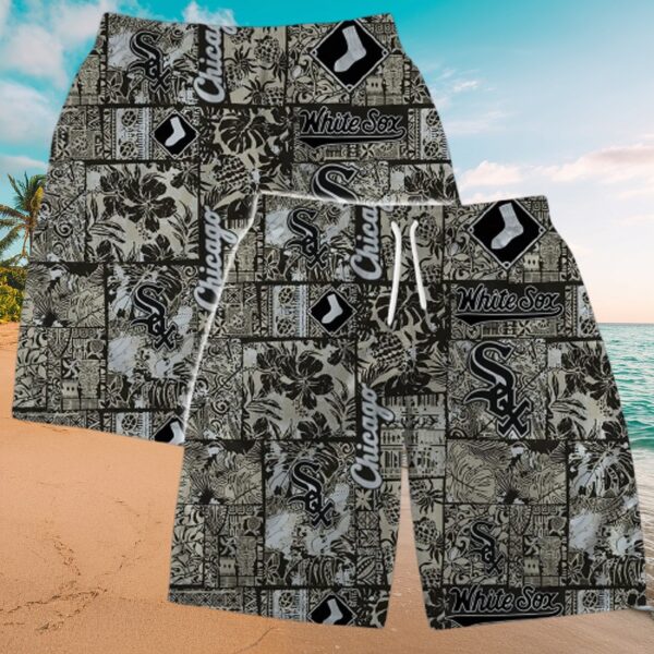 White Sox Vintage Floral Aloha Shirt & Shorts Set - Image 5
